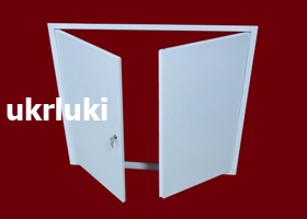 Люк железный ревизионный двухдверный