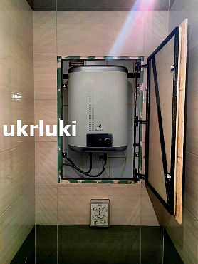 Нажимной распашной люк под бойлер